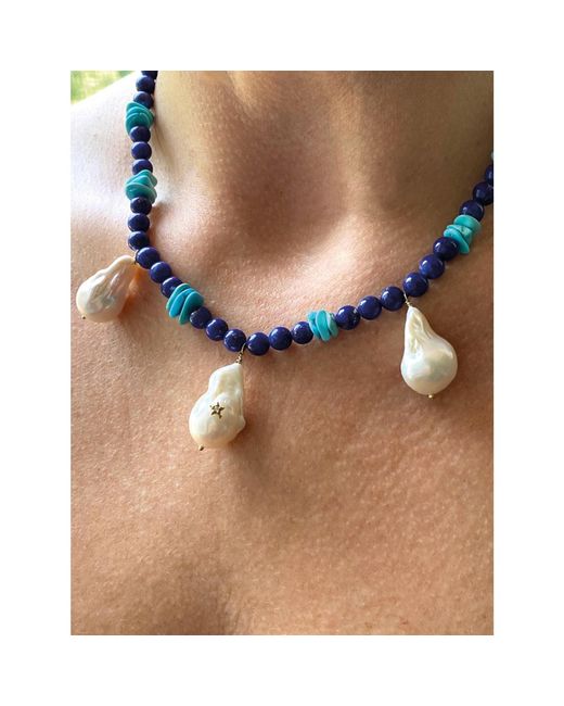 Vintouch Italy Blue Santorini Necklace