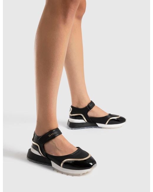 Ilvi Black Veera Patent Leather Sandal