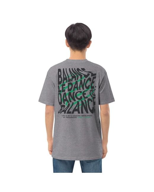 Anchor and Crew Gray Heather Balance Le Dance Disco Heavy Cotton Embroidered T-Shirt for men