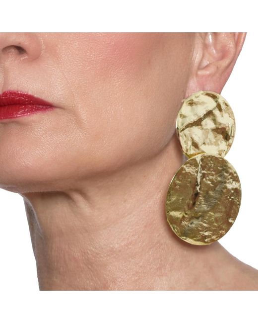 Addicted Metallic Golden Sun Earrings Plated