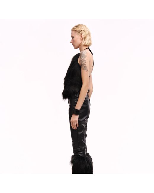 Serotoninn Black Faux Fur Top