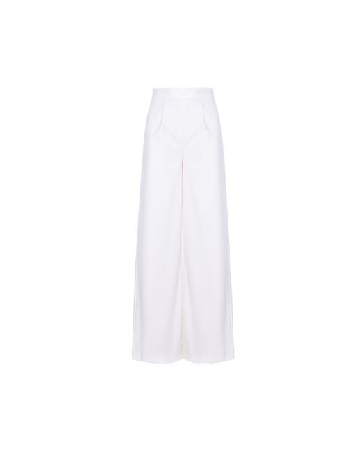 AVENUE No.29 White Wide Leg Trousers