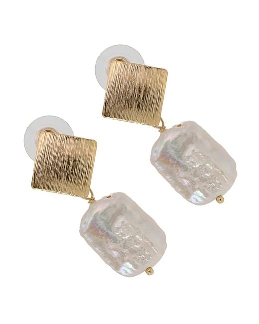 Ebru Jewelry Metallic Pearl & Cleopatra Earrings