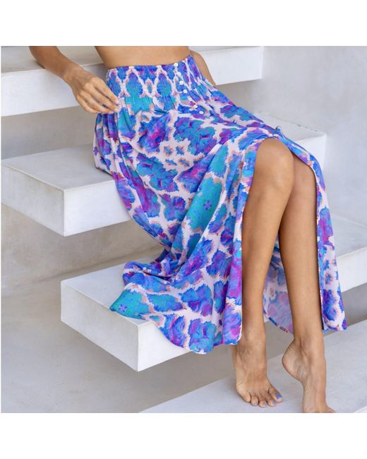 Sophia Alexia Blue Orchid Paradise Fiji Skirt