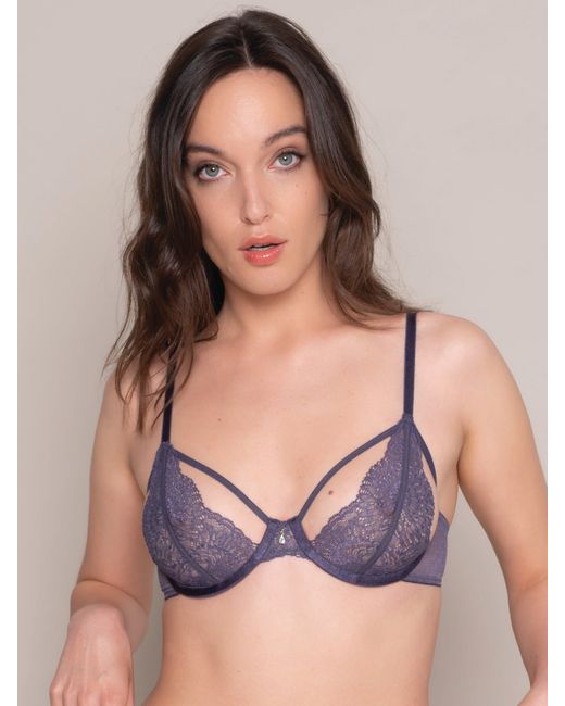 BonBon Lingerie Purple Pamela Ouvert Bra
