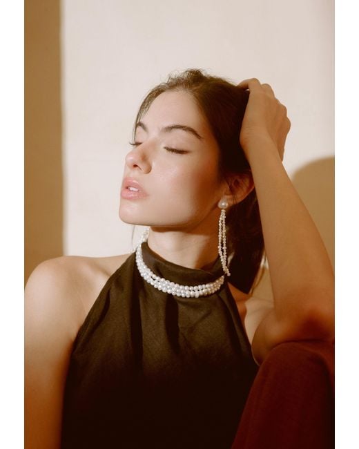 Lavani Jewels White Hana Pearl Earrings