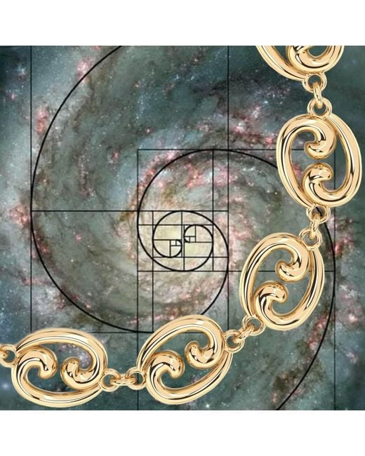 Leni James Metallic The Fibonacci Link Necklace