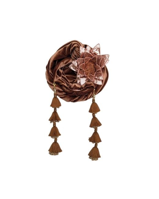 Julia Clancey Brown Cha Cha Cha Boom Coco Dorado Turban