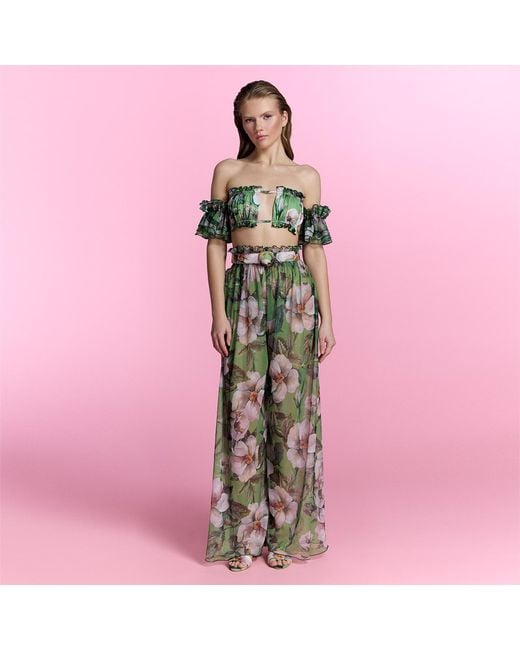 Nur Karaata Green Sandy Bloom Pant