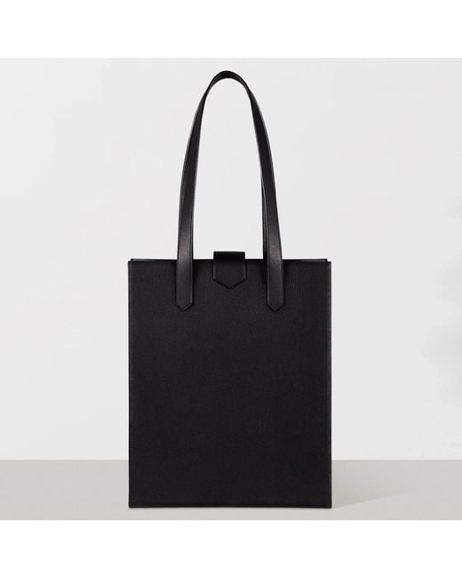 SEREN LONDON Black Leather Tote Bag for men