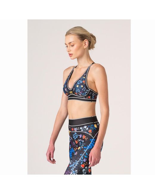 Jessie Zhao New York Blue Amazon Rainforest Sports Bra