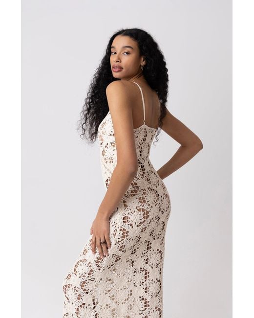 Amy Lynn Natural Neutrals Sylvia Crochet Maxi Dress