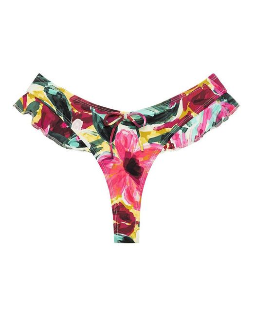Montce Red Isla Floral Kelly Bikini Bottom