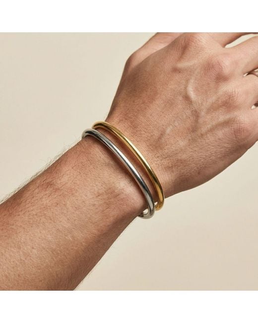 Jaredjamin Metallic Tubular Cuff for men