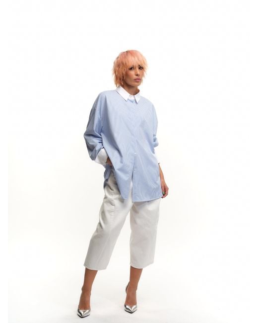 Clothes by Locker Room Blue Striped Color-Block Shirt