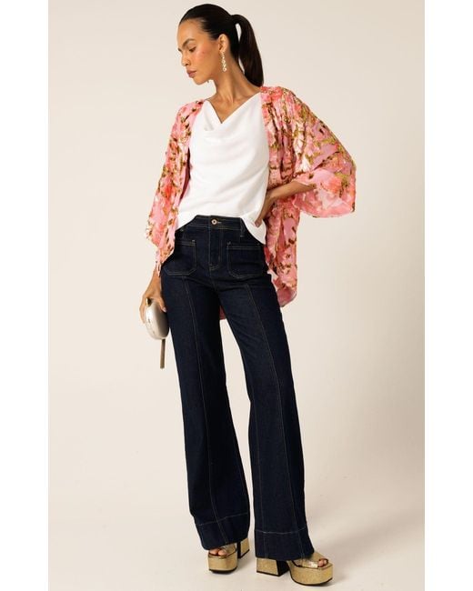 SACHA DRAKE Red Blossom Kimono