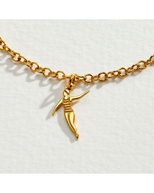 Posh Totty Designs Metallic Plated Swimmer Dinky Charm Bracelet