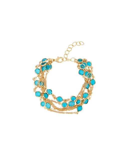 Saachi Blue Glass Multi Layer Bracelet