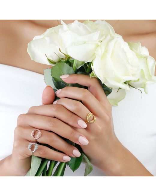 Lee Renee Metallic Rose Halo Ring
