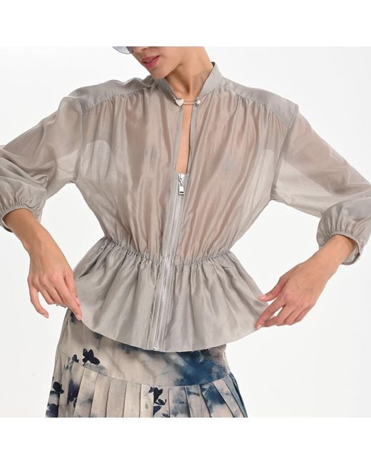 Lalipop Design Gray Veil Cinched Jacket