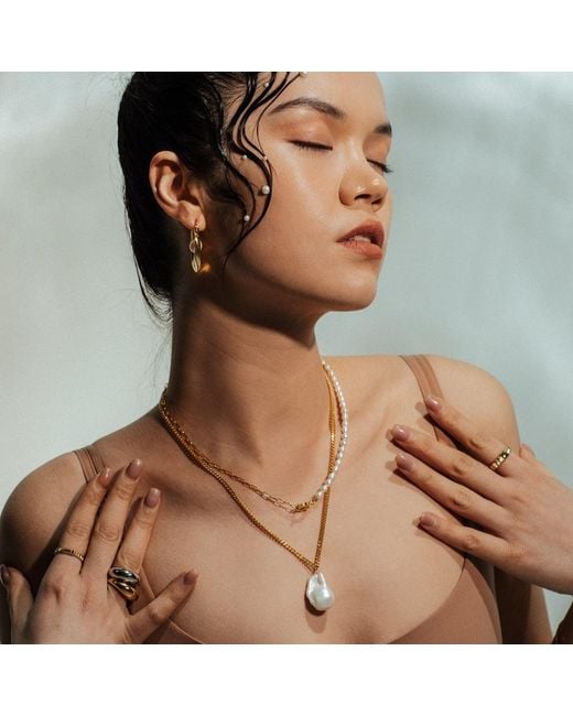 Lait & Lune Metallic Sonette Pearl Necklace