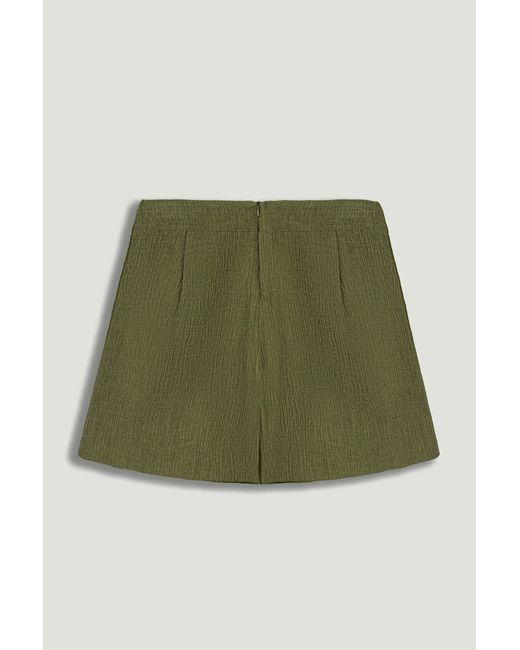 Nocturne Green Neutrals Wrap Mini Skirt