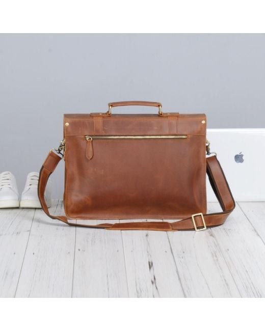 Touri Brown Genuine Leather Messenger for men