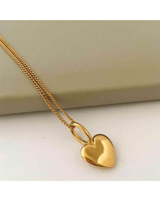 Katie Mullally Metallic Beaten Heart Plate Necklace