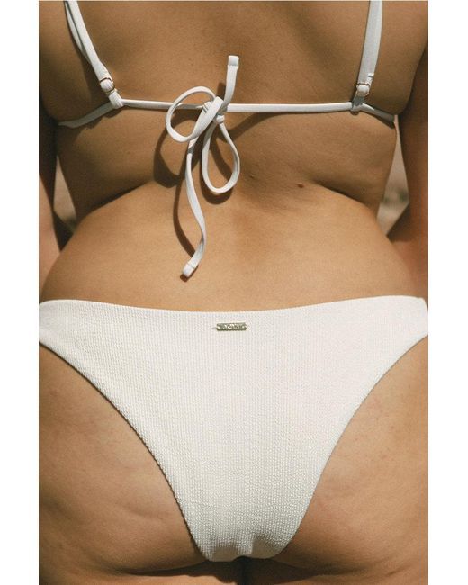Aqva Swimwear White Neutrals Nude Turqueta Bikini Bottom