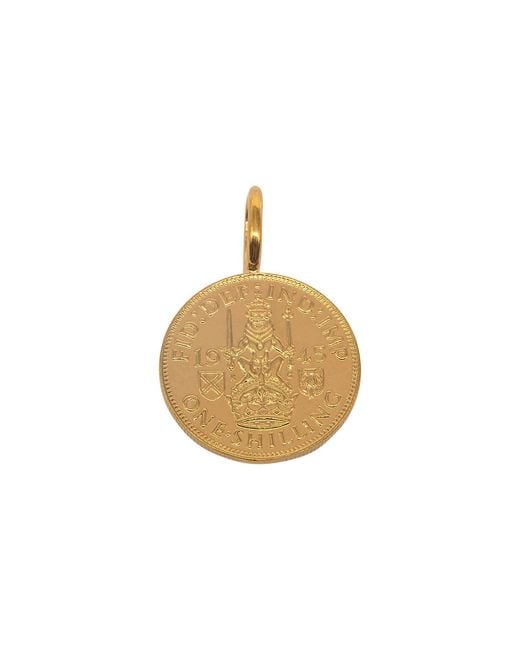 Katie Mullally Metallic Scottish Shilling Coin Charm Plated Necklace