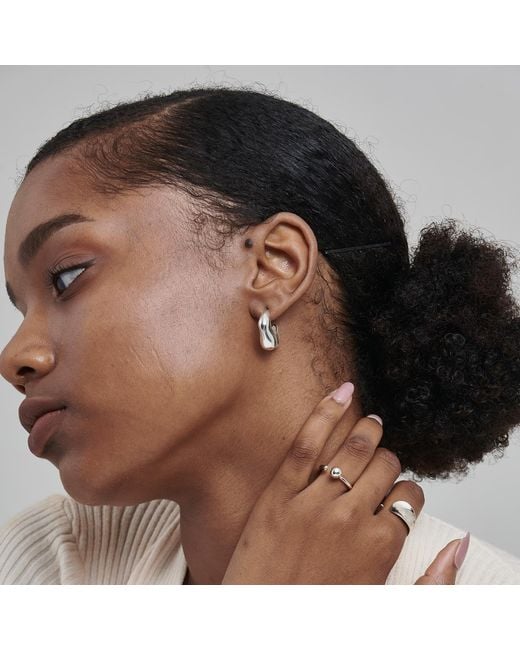 Shabella Nyc Metallic Wave Tube Hoops