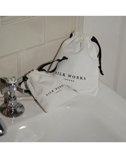 Silk Works Metallic Ivory Large Scrunchies