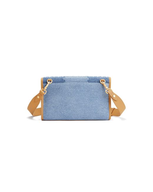 Orange Cube Blue Square Stitch Messenger Bag