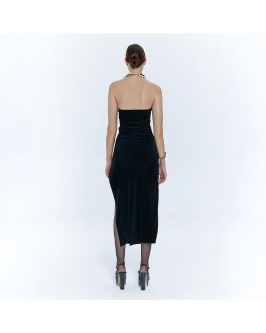 Nur Karaata Black Serbelloni Dress