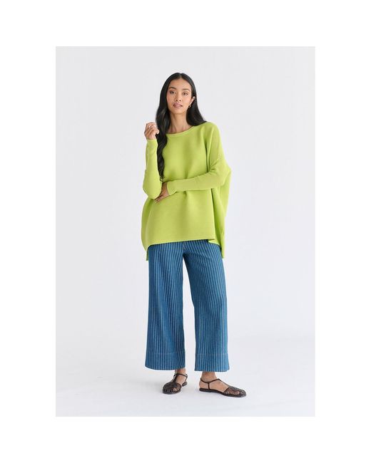 Paisie Green Ribbed Jumper