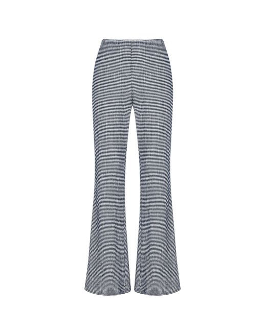Nocturne Gray Striped Flared Pants