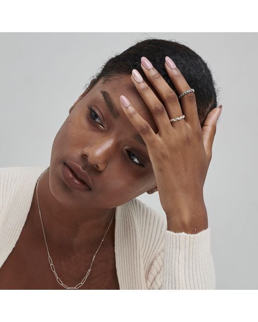 Shabella Nyc White Braided Ring
