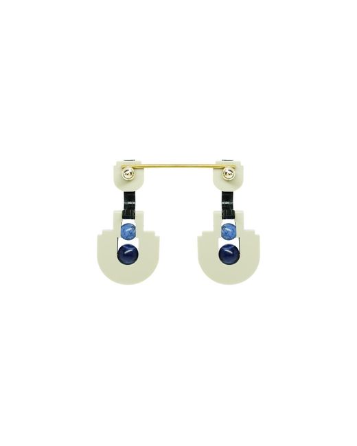 Gissa Bicalho Blue Handmade Acrylic Earring Pendant Orion