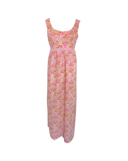 Couture to Your Door Pink Boho Summer Festival Floral Nightdress