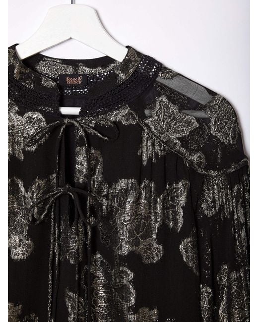 Rose & Nancy Black Dahlia Blouse