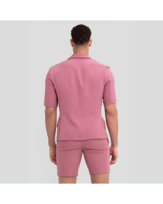 Maui X Lolita Pink Gio Dusty Rose Tailored Short Set for men
