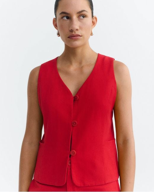Thinking Mu Red Alisa Vest