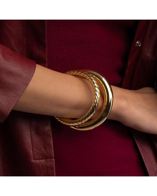 Argento Vivo Metallic Twisted Whitney Bangle