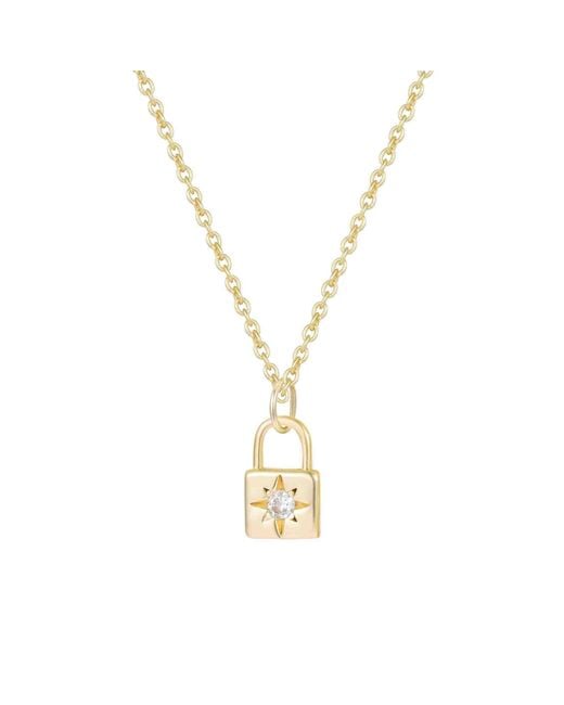 KAMARIA Metallic Lock Star Charm Necklace