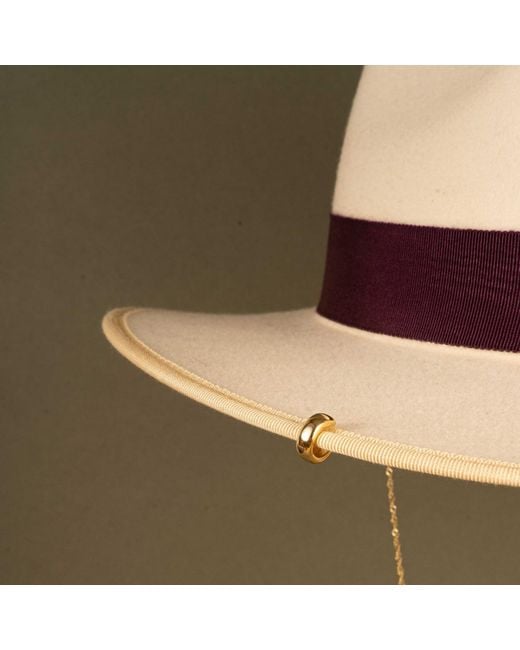 Shaded the Label Pink Herra Seashell Fedora Hat With Sterling Jewellery