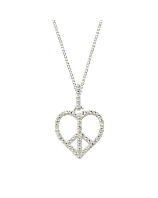 Charlotte's Web Jewellery Metallic Peace Heart Pendant Necklace