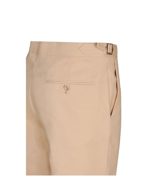DAVID WEJ Natural Neutrals Ashford Relaxed Trouser With Side Adjusters for men