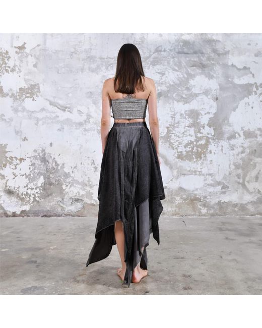 Zhenabia Black Neutrals Bia Skirt Charcoal