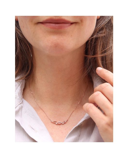 Lee Renee Metallic Poppy & Poppy Seedpod Necklace