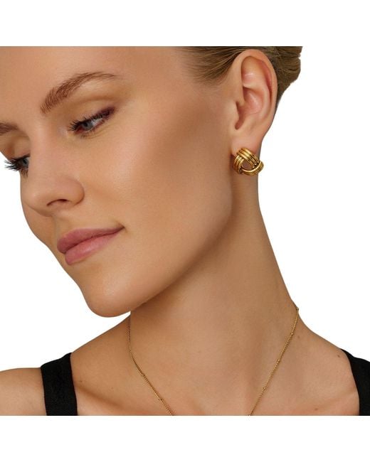 Nialaya Metallic Knot Earrings